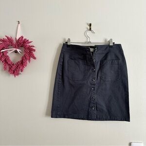 Loft 0 Petite Gray Pencil Skirt